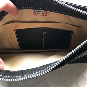 Black leather shoulder bag